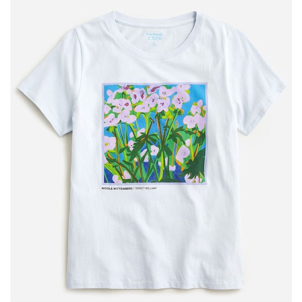 Brand new Limited-edition Nicole Wittenberg X J.Crew sweet William graphic T-shi